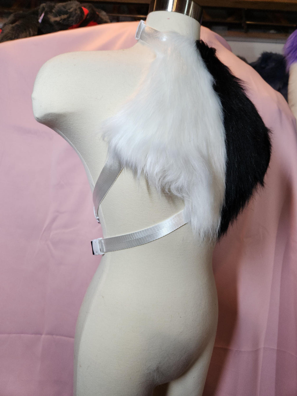 Monokuma Cosplay Furry Chest Fluff Harness