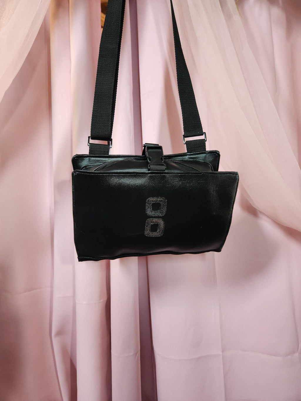 DS Lite Ita Bag with 20cm Doll Pouch - Black - Pick CUSTOM Screen Backgrounds!