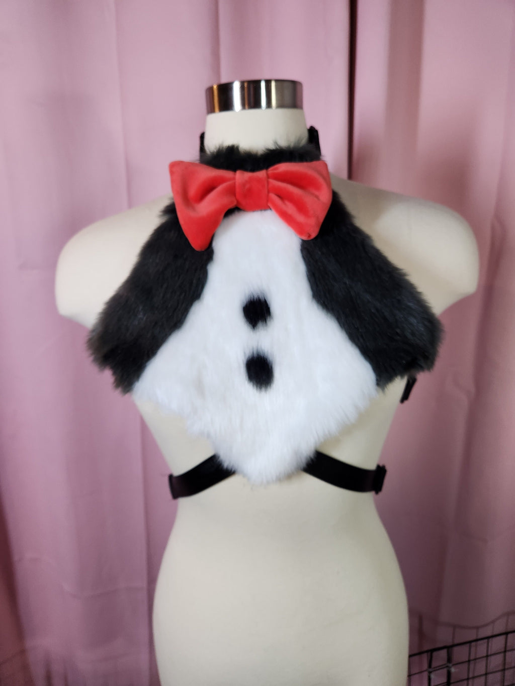 Hazbin Hotel Husk Furry Chest Fluff Harness