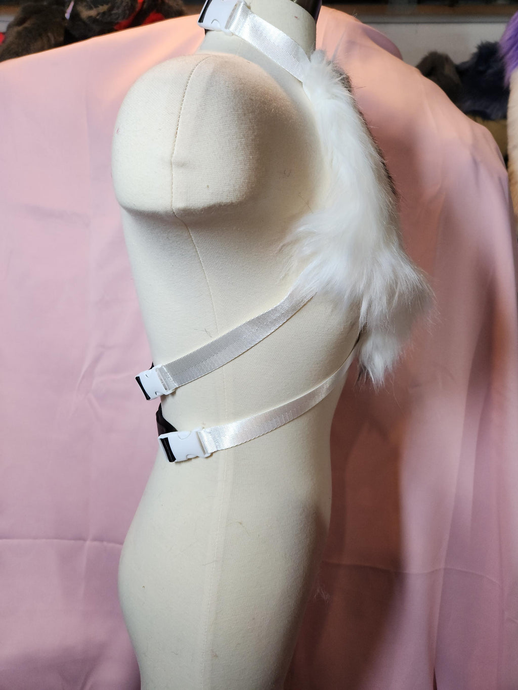 Monokuma Cosplay Furry Chest Fluff Harness