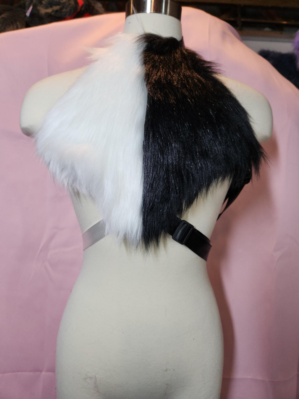 Monokuma Cosplay Furry Chest Fluff Harness