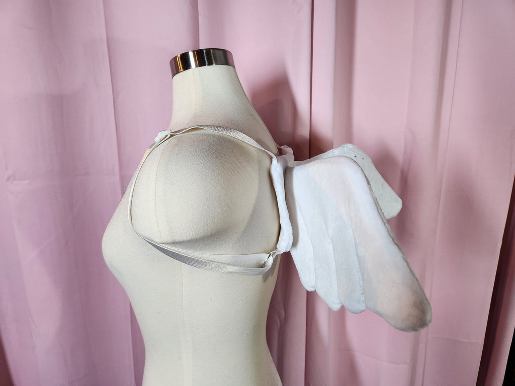 Plush Rhinestone Chibi Angel Wings