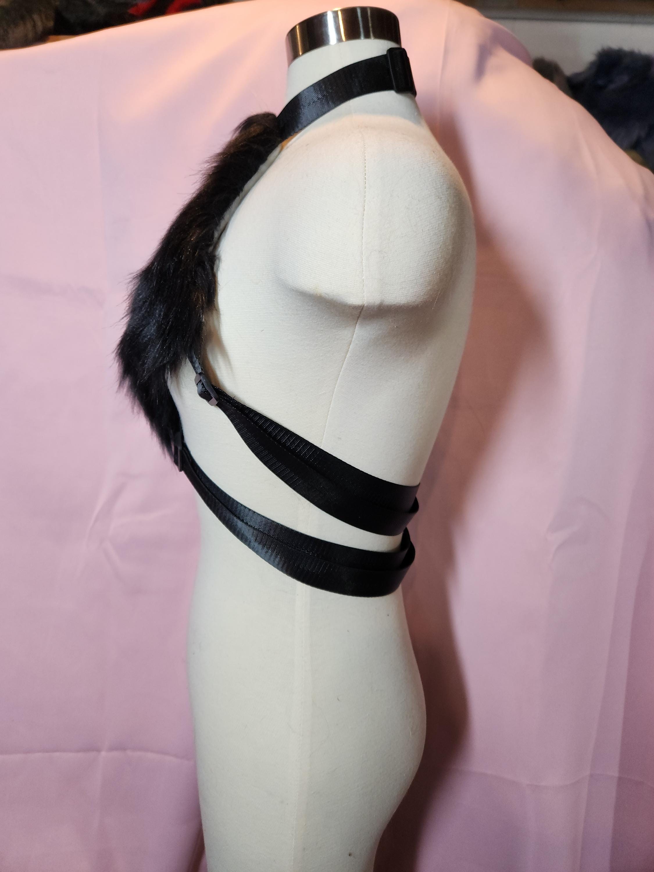 Monokuma Cosplay Furry Chest Fluff Harness