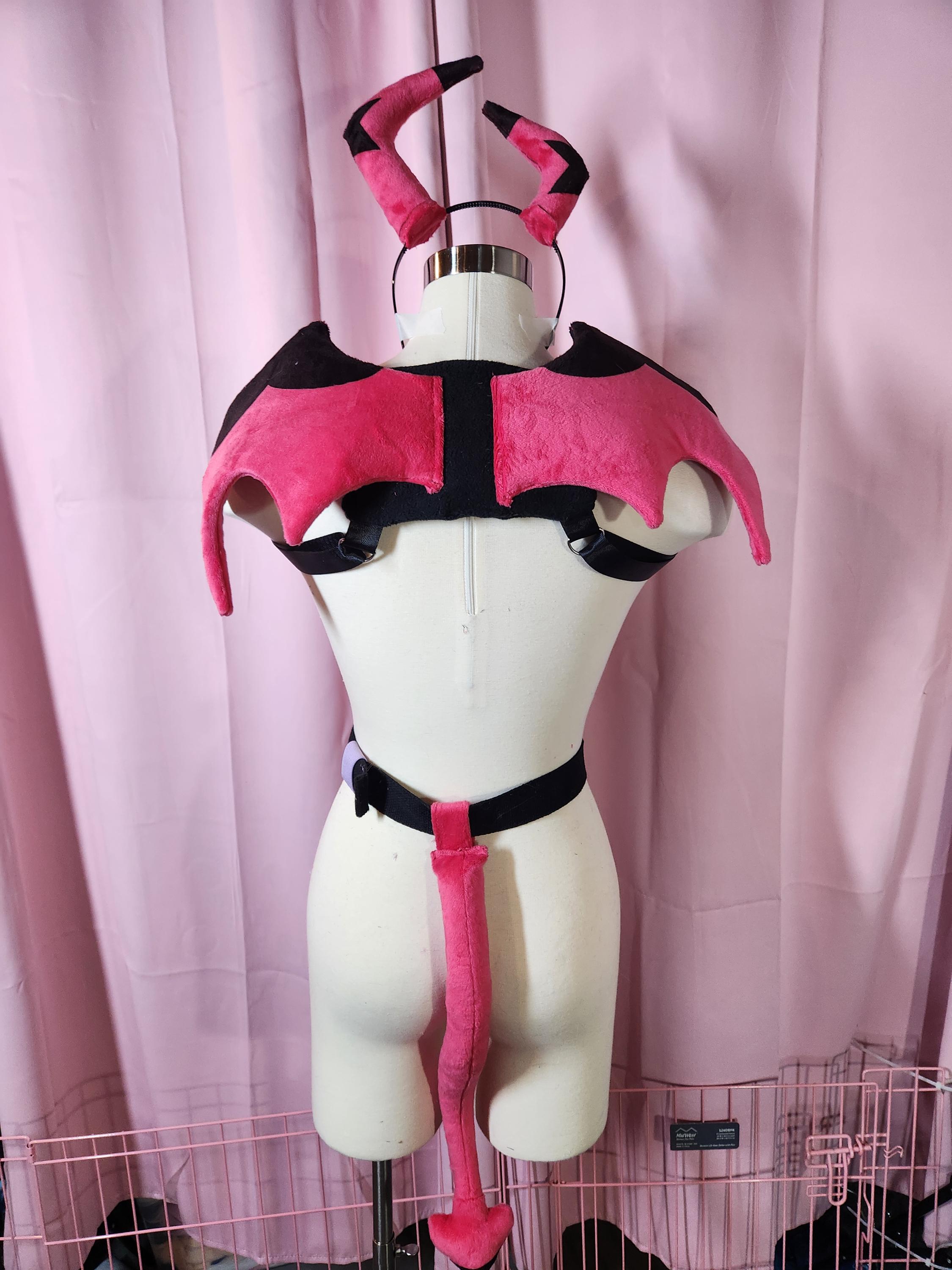 Helluva Boss Verosika Mayday Costume - Horns, Tail, Wings