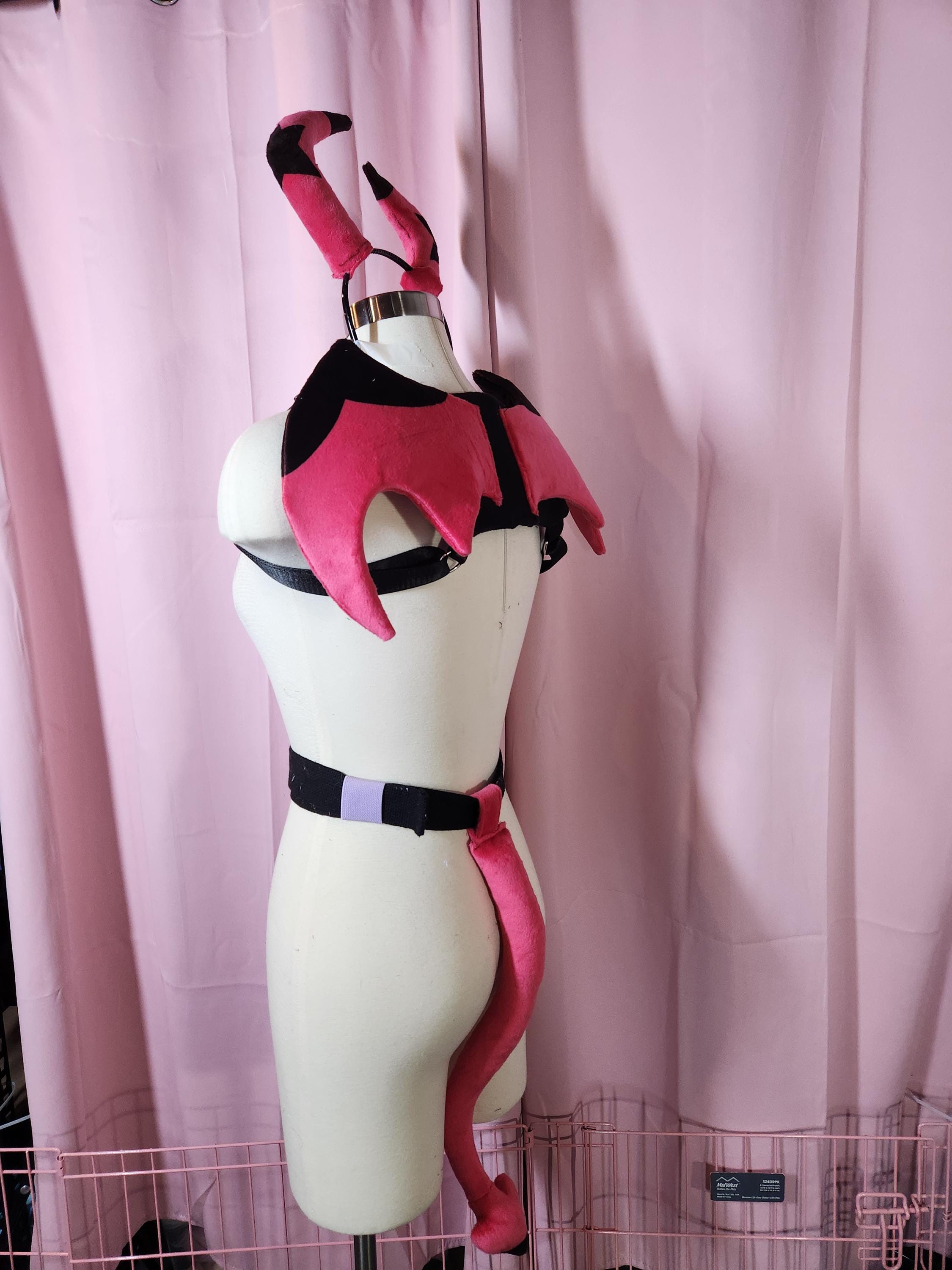 Helluva Boss Verosika Mayday Costume - Horns, Tail, Wings