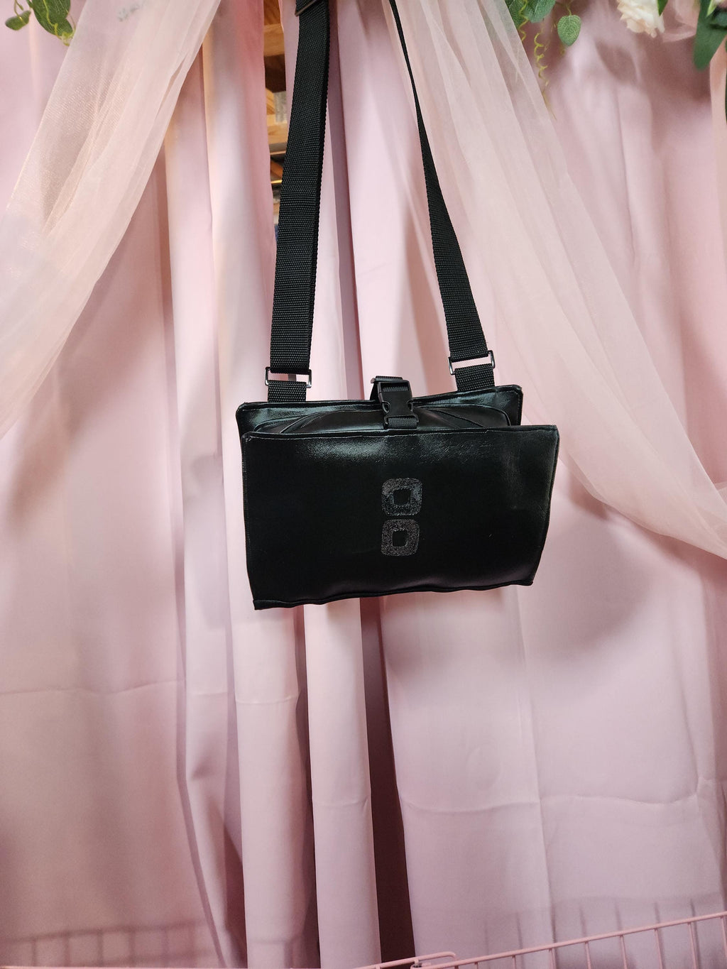 DS Lite Ita Bag with 20cm Doll Pouch - Black - Pick CUSTOM Screen Backgrounds!