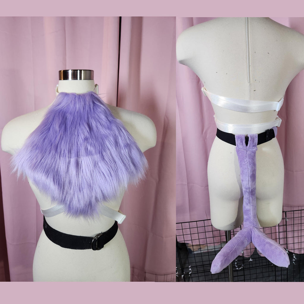 Espeon Furry Chest Fluff and Tail Cosplay Set