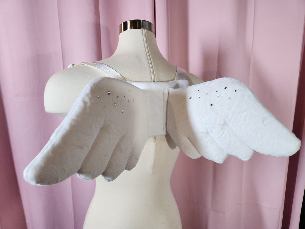 Plush Rhinestone Chibi Angel Wings